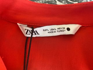 Blusa Zara, oversize L, rojo coral. Preciosa ¡¡¡