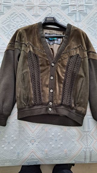 Chaqueta de ante y lana