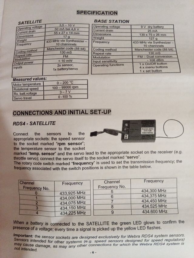 webra RDS4 Tememety System
