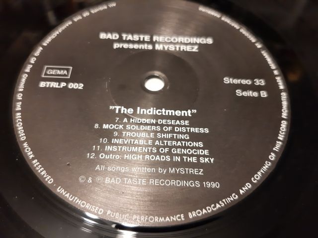 VINILO DE MYSTREZ -THE INDICTMENT-