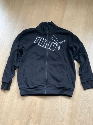 Sudadera negra puma unisex . Talla L niño 