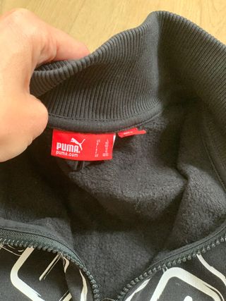 Sudadera negra puma unisex . Talla L niño 