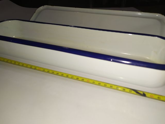 offerta! antico contenitore in metallo smaltato