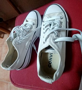 Converse plataforma blancas