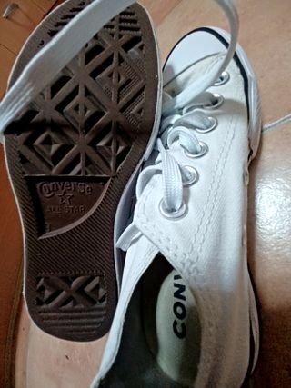 Converse plataforma blancas