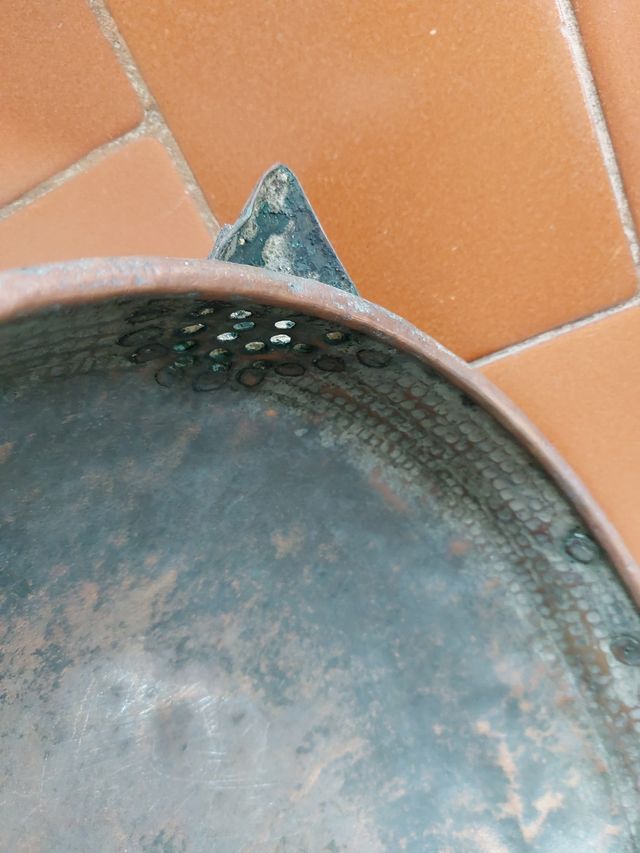 Cassola coure greixons/cazuela cobre chicharrones