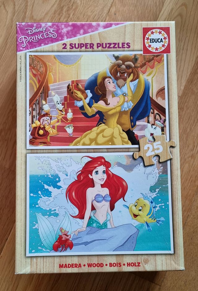 Puzzle Bella y Bestia y La Sirenita.