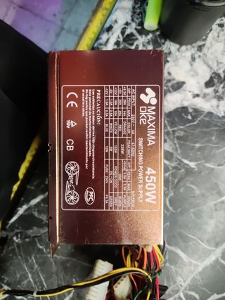 fuente de alimentación PC Máxima olé 450w