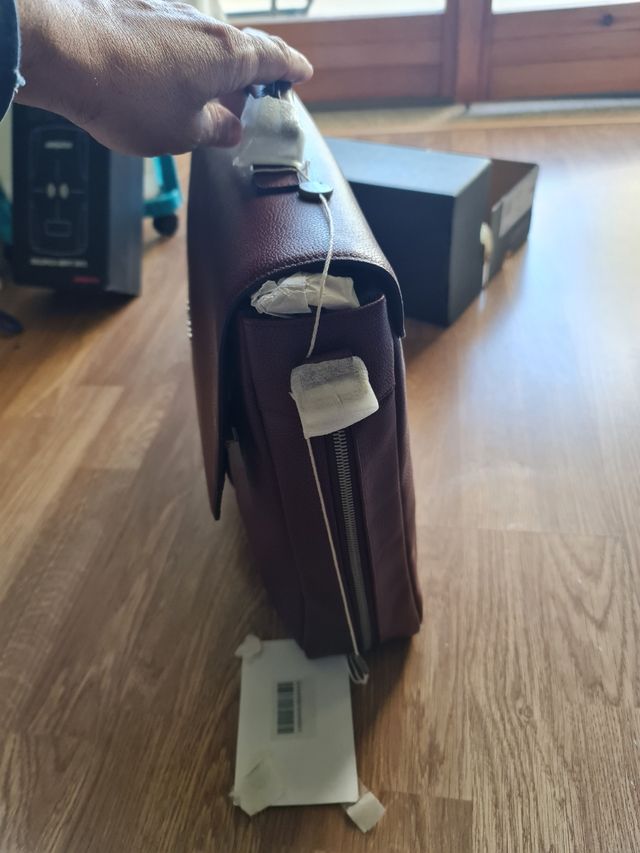 Piquadro borsa tracolla cartella in pelle estensib