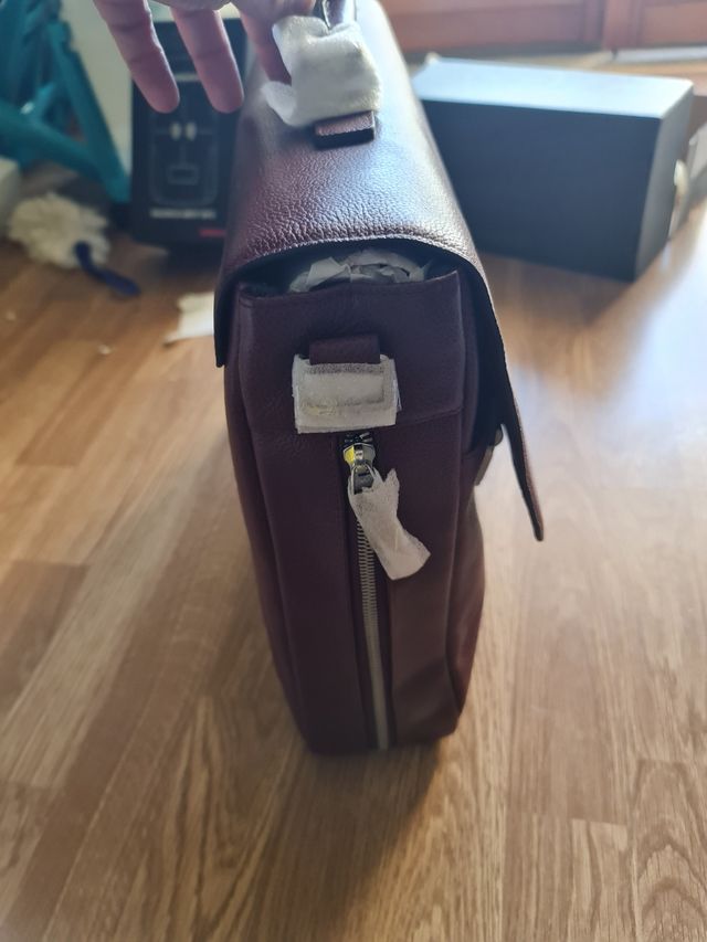 Piquadro borsa tracolla cartella in pelle estensib