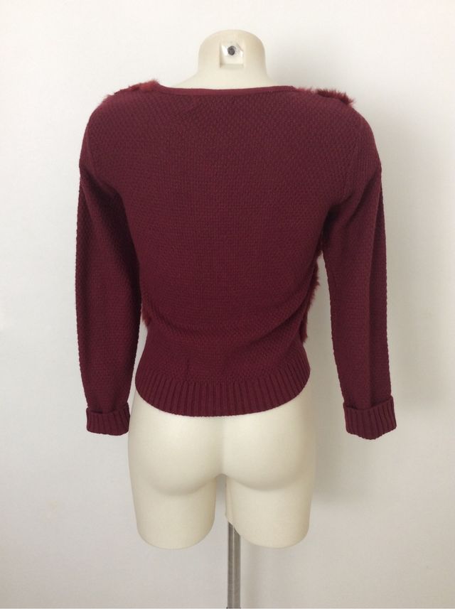 Chaqueta de punto y piel 