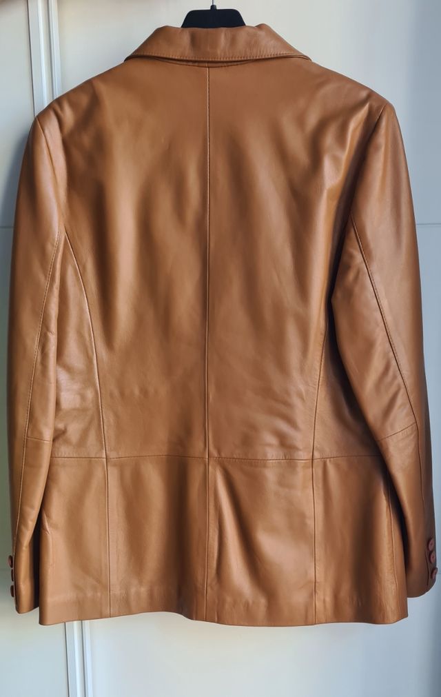 Cazadora piel cuero mujer