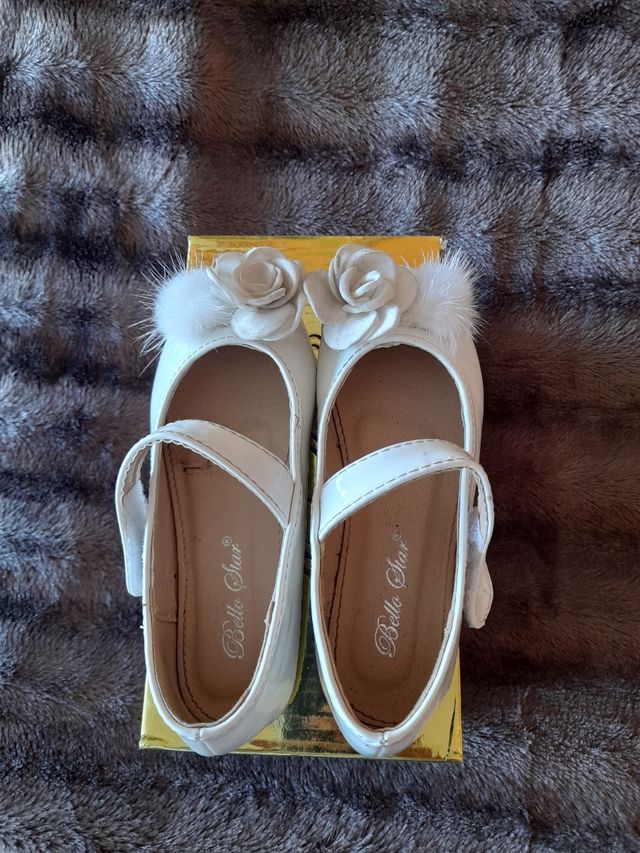 BAILARINAS MANOLETINAS BLANCAS NIÑA TALLA 26