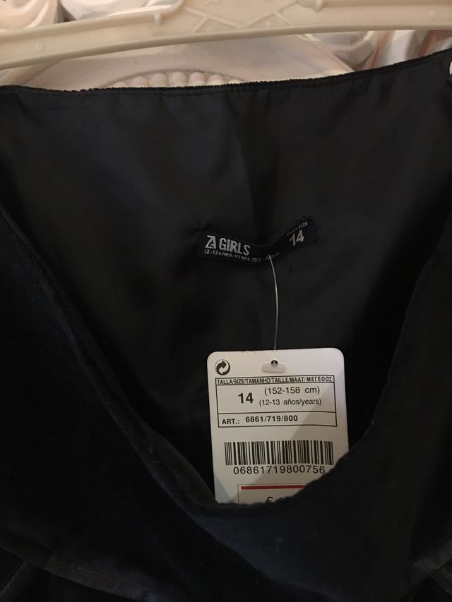 Falda negra fiesta/Charleston Zara girls