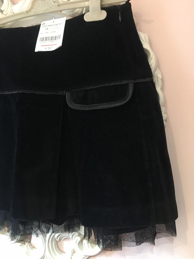 Falda negra fiesta/Charleston Zara girls