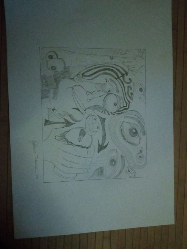 disegno su cartoncino e matita