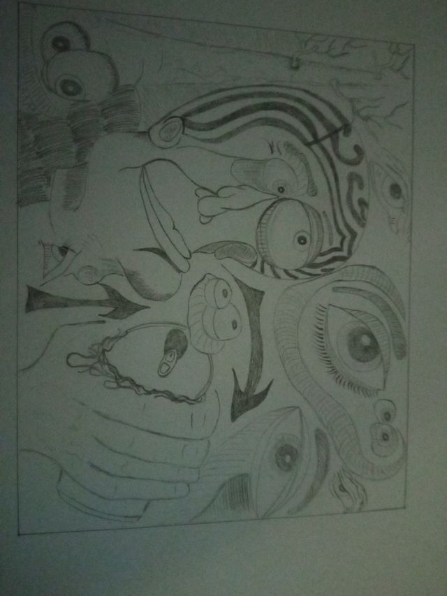 disegno su cartoncino e matita