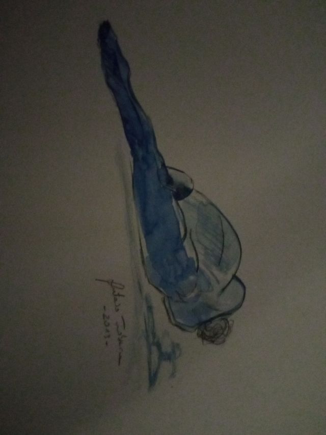 disegno donna su cartoncino leggero