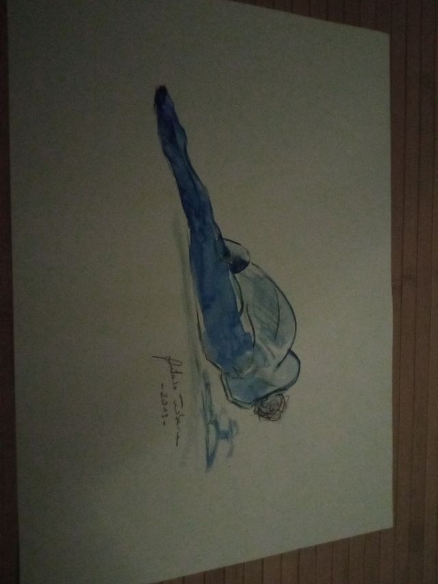disegno donna su cartoncino leggero