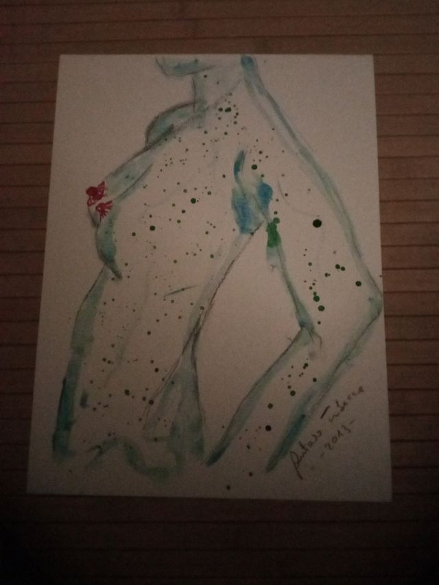 disegno su cartoncino matita e acquerello