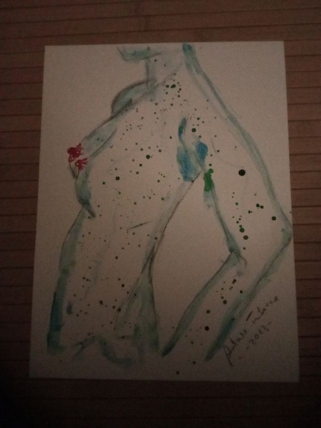 disegno su cartoncino matita e acquerello