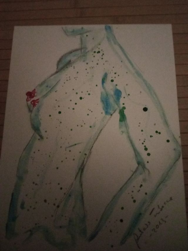 disegno su cartoncino matita e acquerello