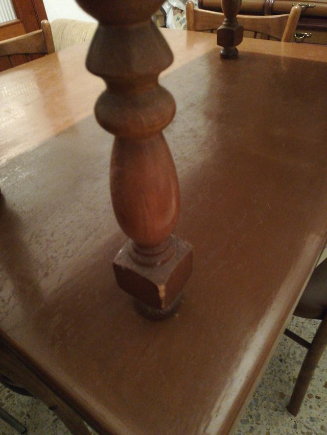 Mesita de madera y marmol vintage