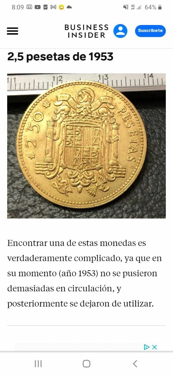 2,5 pesetas increíble ver tantas monedas