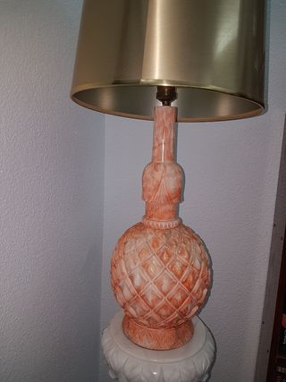 Lámpara alabastro rosa