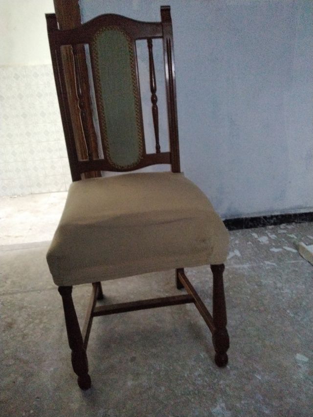 6 silla de madera maciza comedor