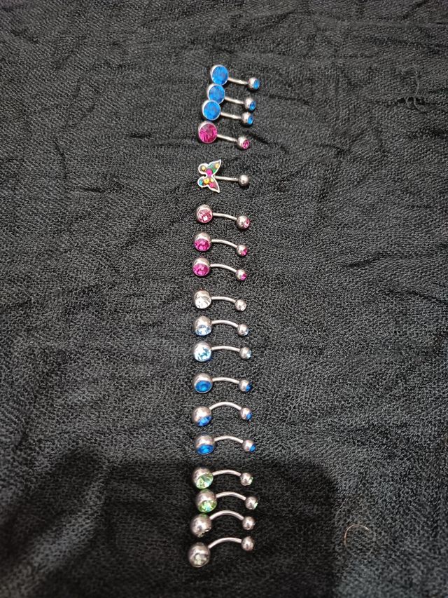 Piercings ombligo de acero quirúrgico