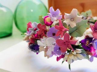Corona de flores de cerámica de tocados le touquet