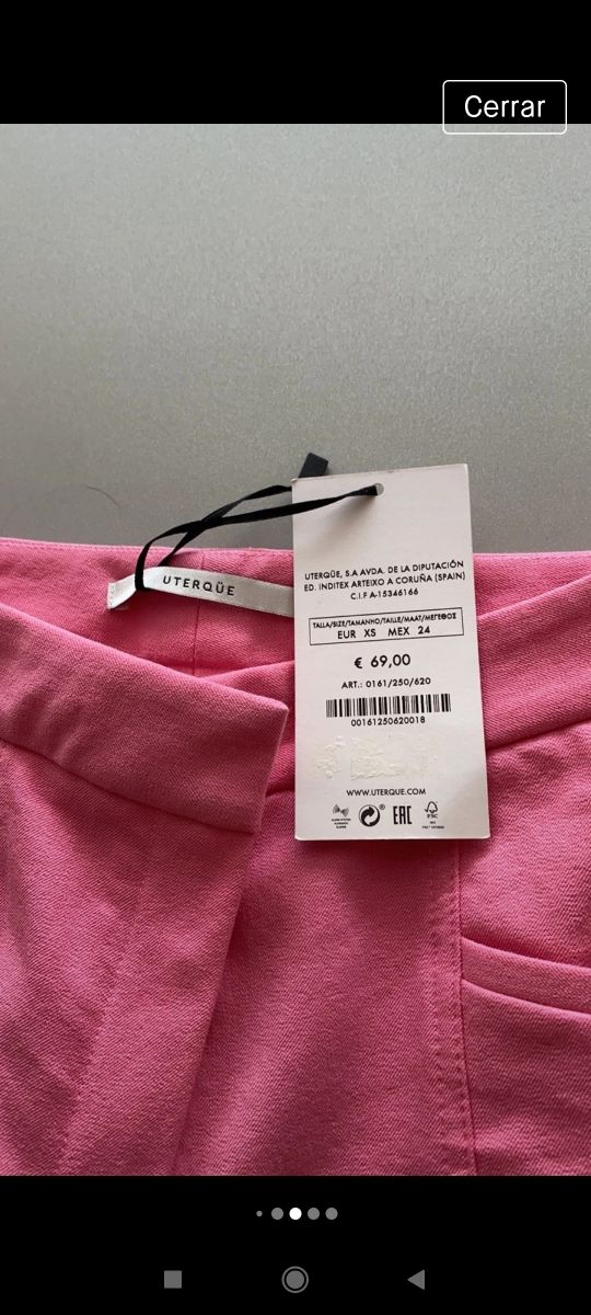 Pantalón Uterque talla XS.