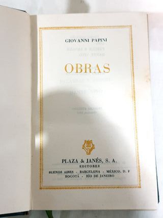 Obras Giovanni Papini y Somerset Maugham 1961