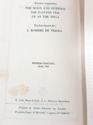 Obras Giovanni Papini y Somerset Maugham 1961