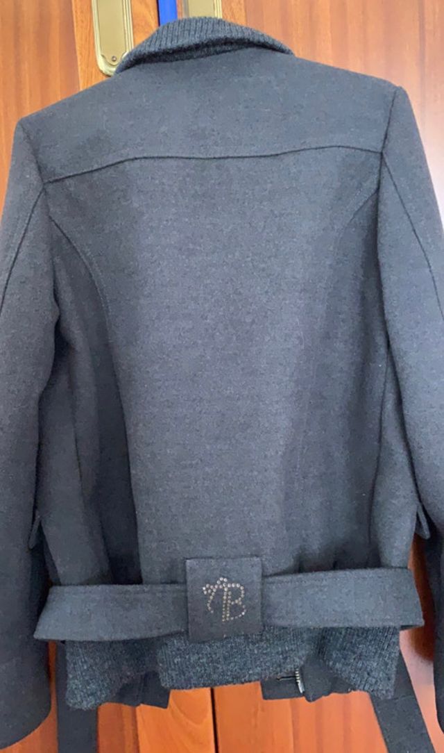 Chaquetón paño niña gris