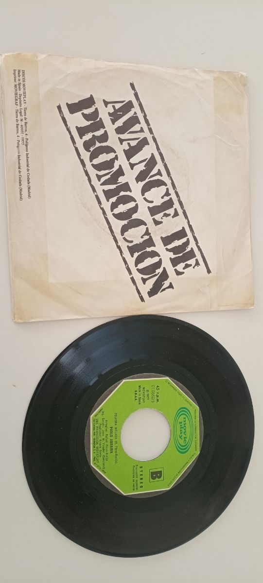 Disco Vinilo Promocional 45rpm Pablo Abraira