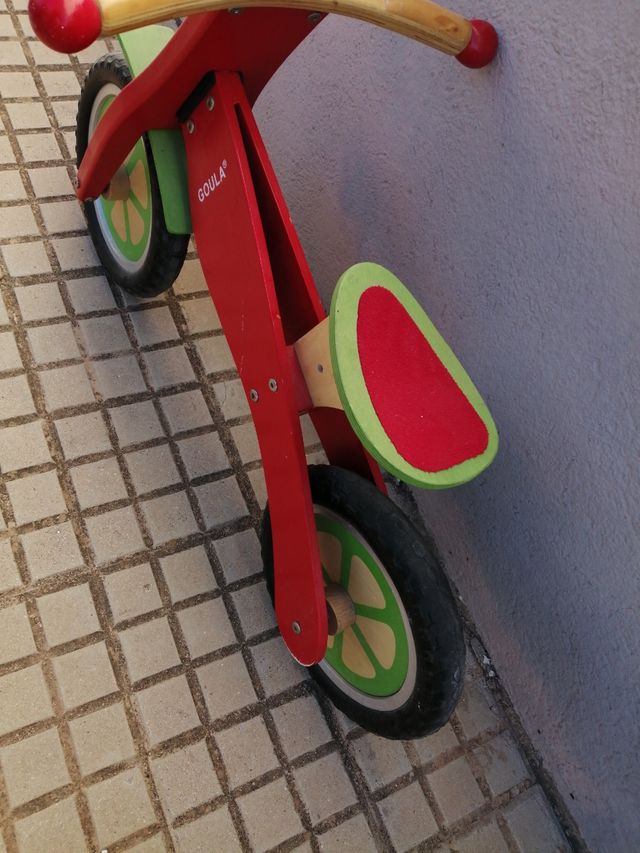 bici de madera