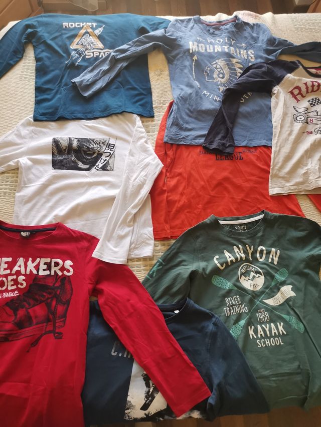 camisetas manga larga 11-12 años