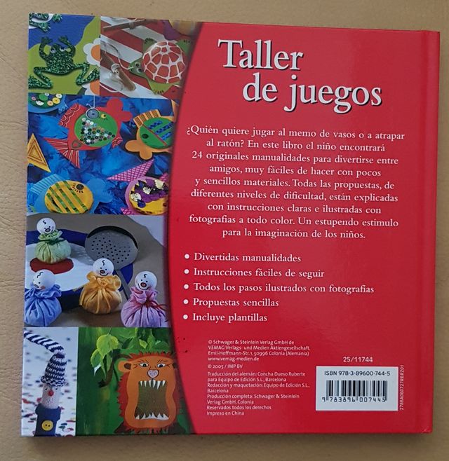 Libros manualidades, papel y juegos para niños