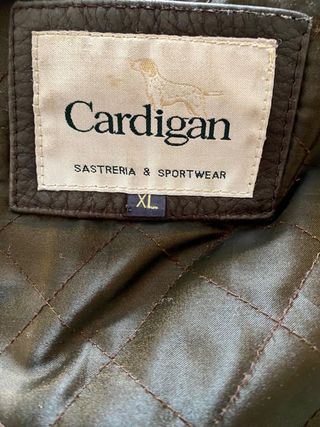 Chaqueta de cuero Cárdigan hombre t.XL