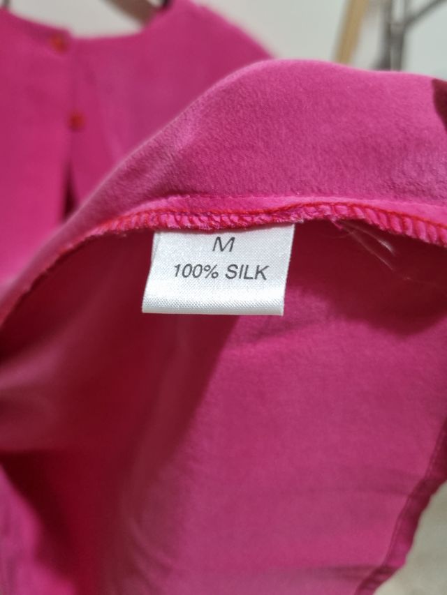 blusa de seda talla M