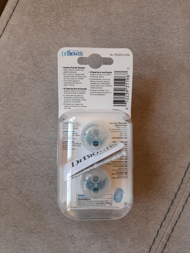 CHUPETES SILICONA DR BROWNS NUEVOS DE 6-18 MESES