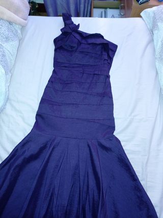 vestido largo boda fiesta de un solo tirante