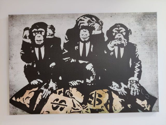 NUEVO Cuadro de monos y su fortuna