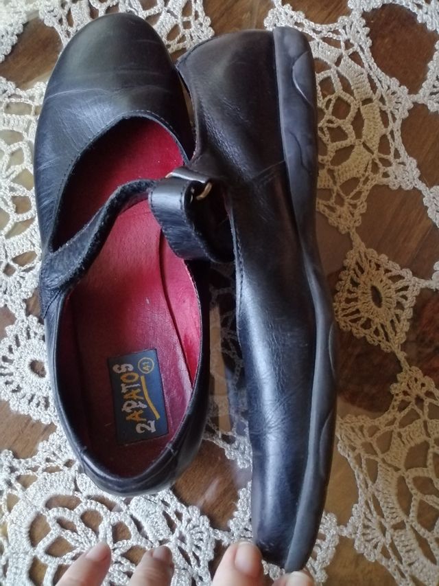 zapatos piel N40 negros