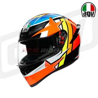 AGV - Casco K1 S E2206, Casco Moto Integrale ECE da Uomo, Stile Racing