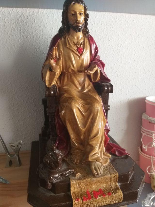 antiguo sagrado corazon entronado OLOT