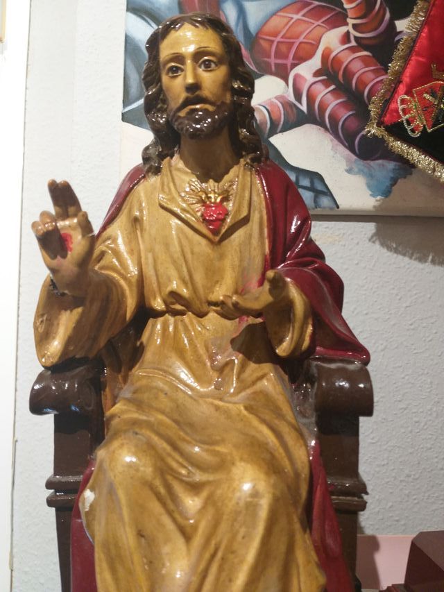 antiguo sagrado corazon entronado OLOT