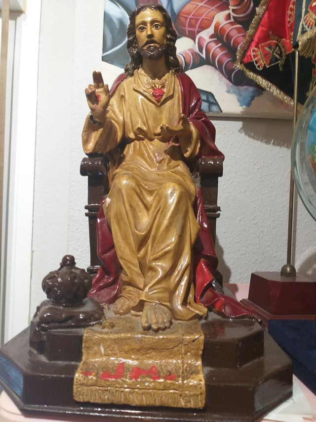 antiguo sagrado corazon entronado OLOT